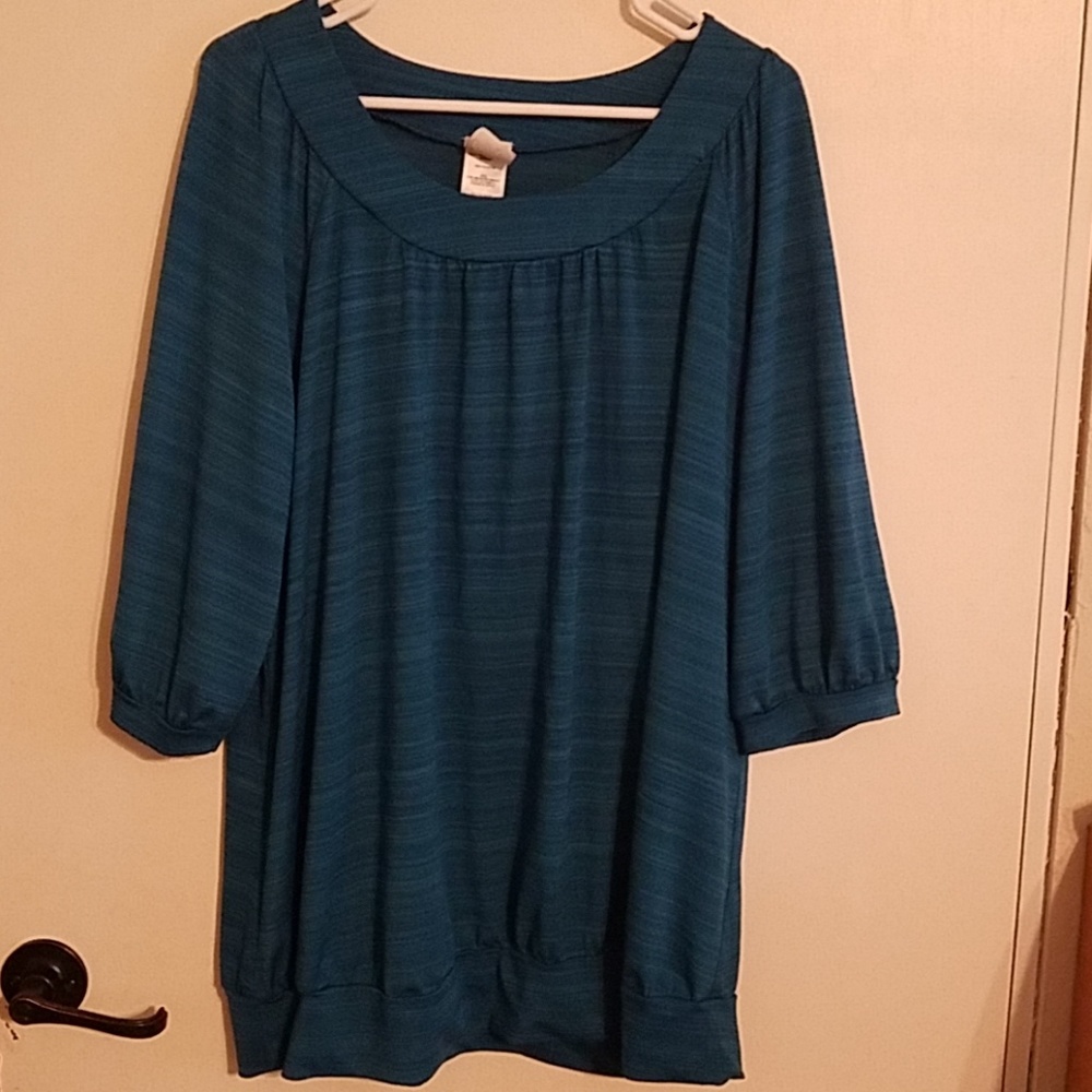 Teal tunic top